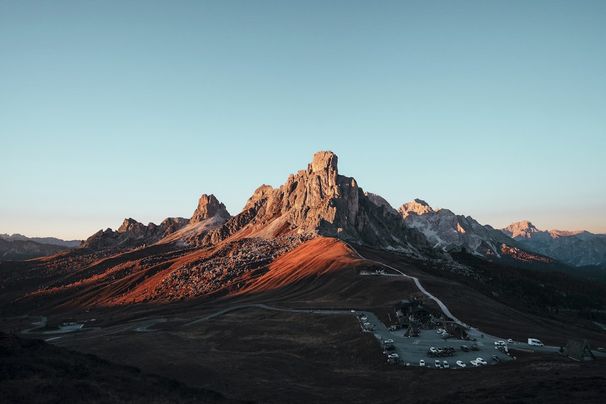 Sunset sky over the valley